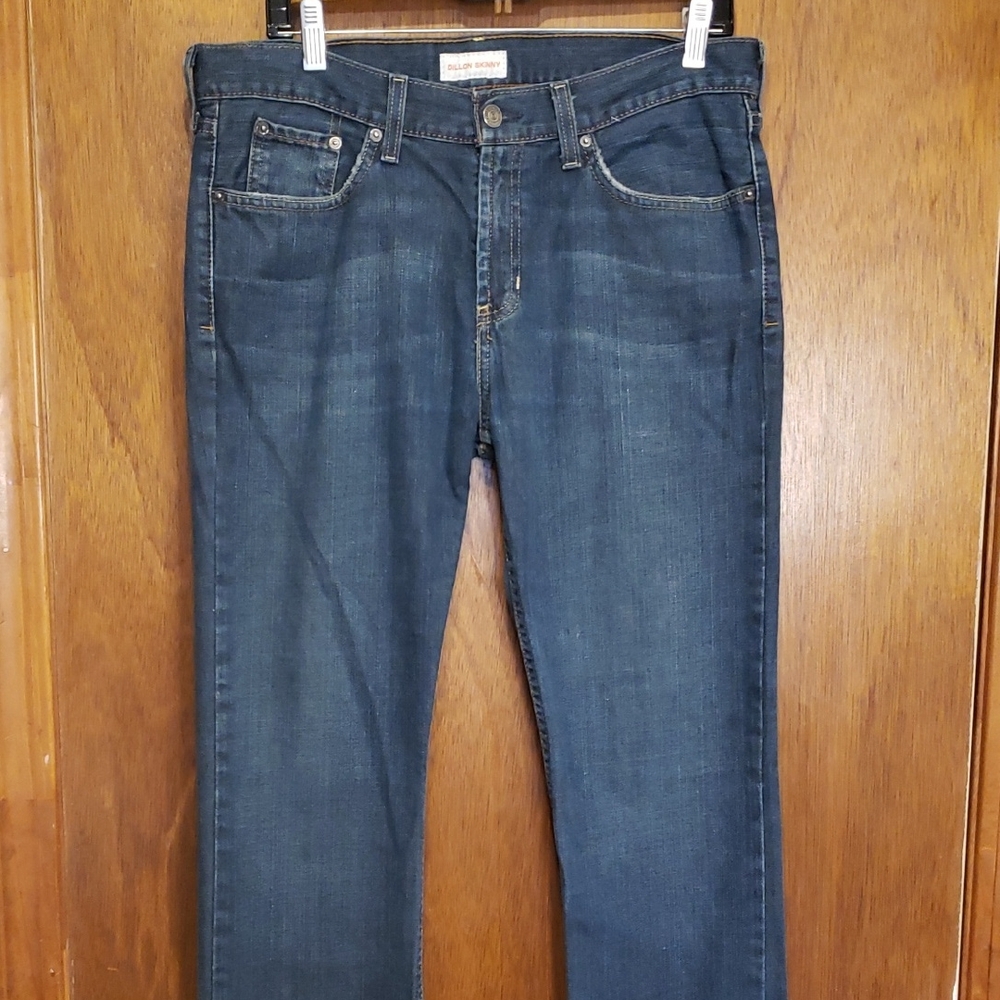 Men's Y2K Blue Bullhead Denim Dillon Skinny Jeans